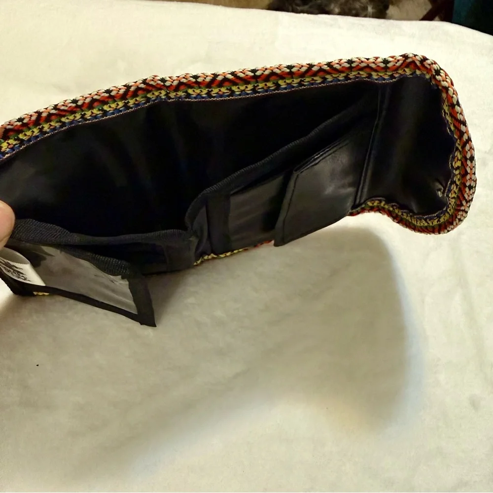 Vegan Cow handcrafted Black Wallet